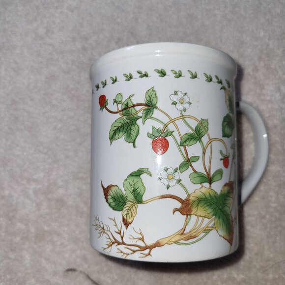 Mount Everest Tea Company strawberry plant theme coffee/tea cup rare GUC SEEPICS - Picture 3 of 8
